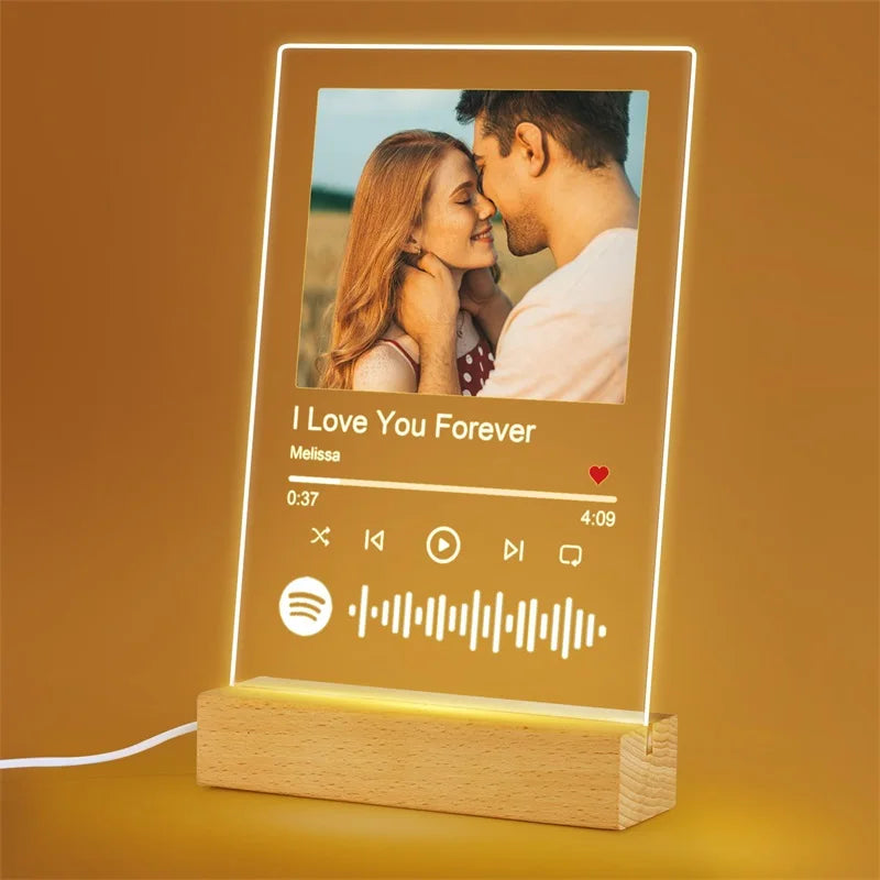 ✨ Custom Song Photo Lamp